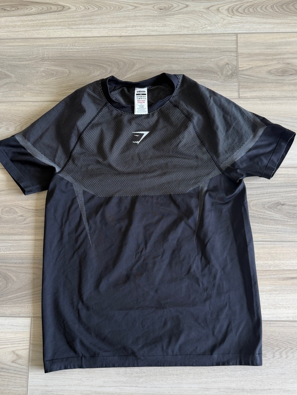 NEW Gymshark Onyx V5 Compression Shirt Black/Grey XXL